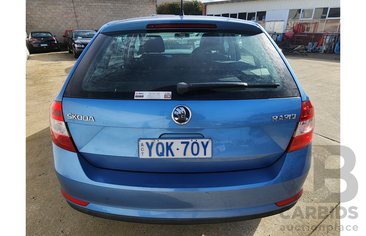 5/2014 Skoda Rapid Spaceback Ambition 90 TSI NH 4d Wagon Blue 1.4L