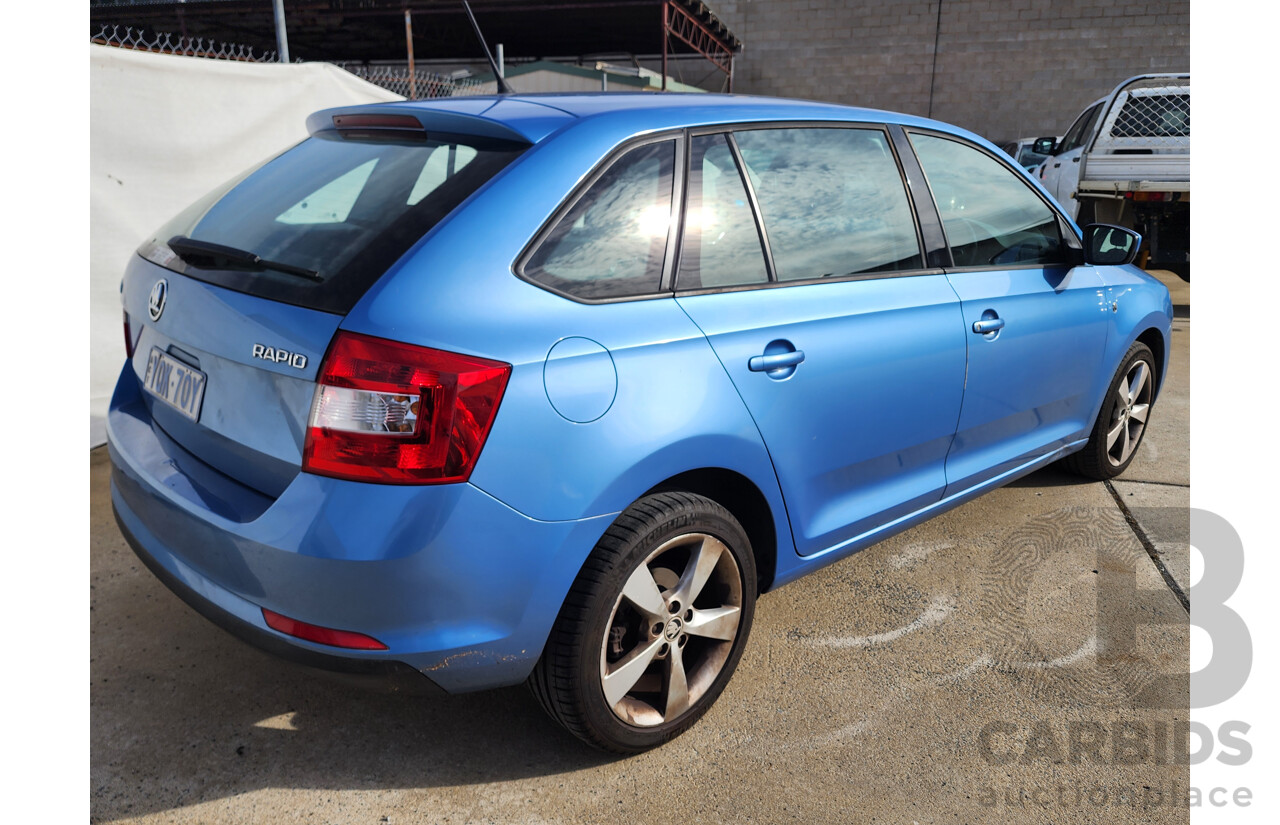 5/2014 Skoda Rapid Spaceback Ambition 90 TSI NH 4d Wagon Blue 1.4L