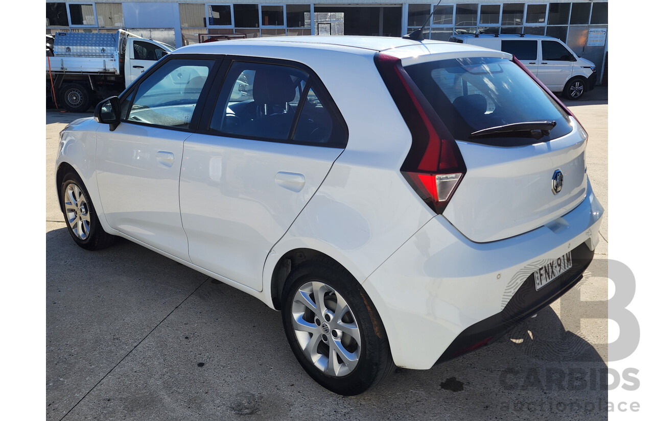 04/2022 MG3 Auto CORE SZP1 MY22  4 SP Automatic 5D Hatchback White Direct Fuel Inj 1.5L