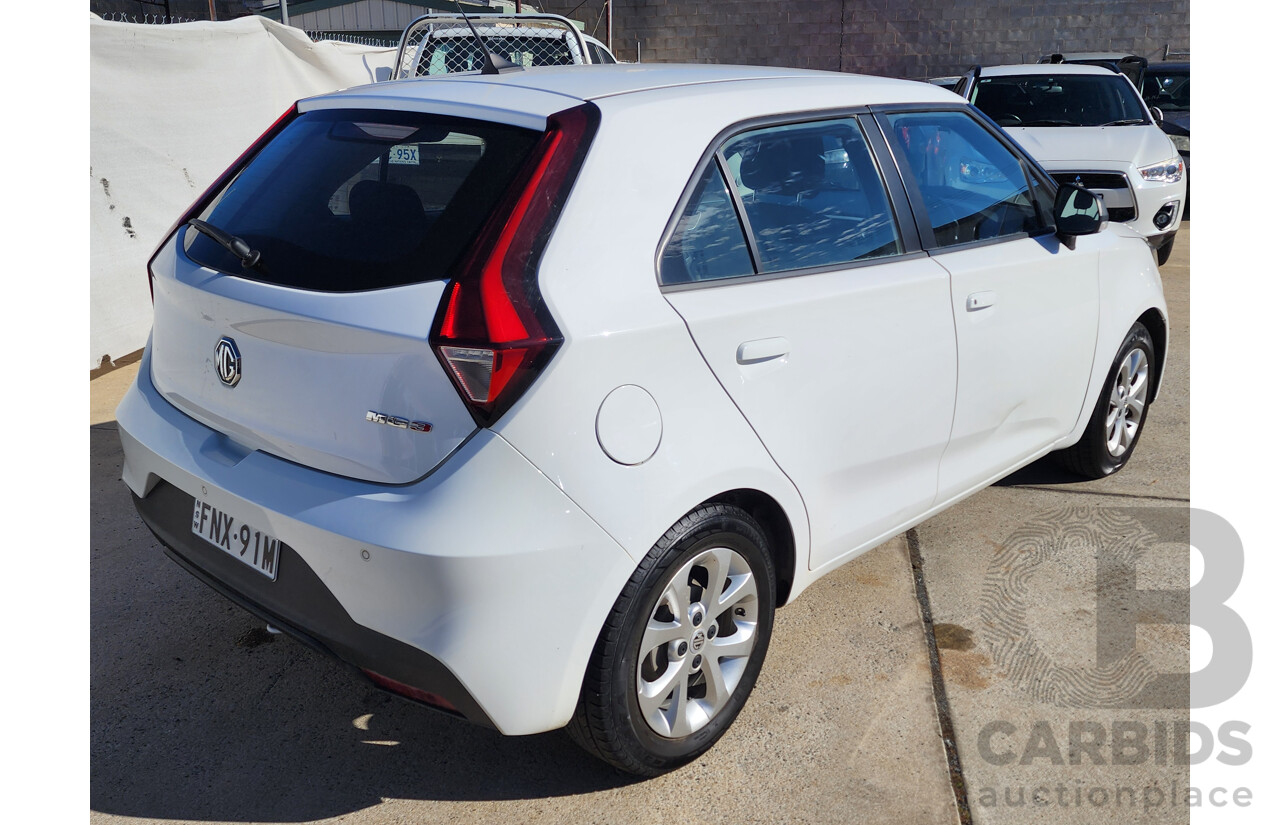 04/2022 MG3 Auto CORE SZP1 MY22  4 SP Automatic 5D Hatchback White Direct Fuel Inj 1.5L