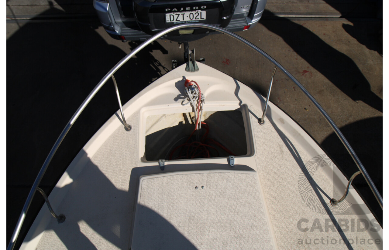 5m Fiberglass Runabout Boat with 90Hp Mariner Motor and Trailer