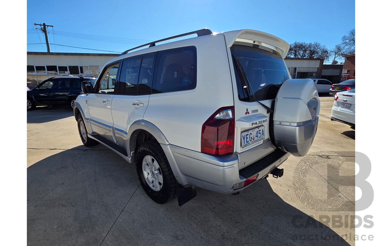 12/2003 Mitsubishi Pajero Exceed LWB (4x4) NP 4d Wagon White 3.8L - 7 Seats Dual Fuel