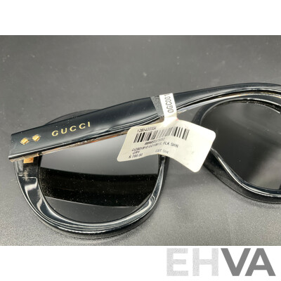 Sunglasses Black Round Branded Gucci