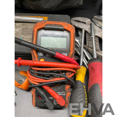 RYOBI Tool Bags with Tools and Hammer Drill with Battery