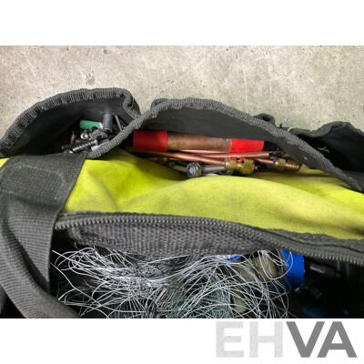 RYOBI Tool Bags with Tools and Hammer Drill with Battery