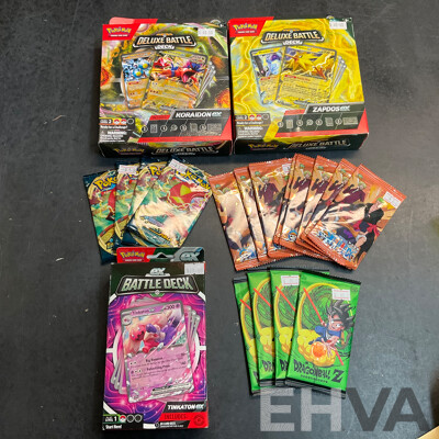 Pokémon Deluxe Battle Game Card Sets & Battle Deck Packs & One Piece Packs & Dragonball Z Packs