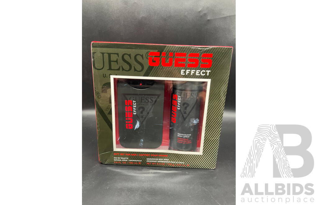 GUESS UOMO 100ml Eau De Toilette, GUESS  Effect  Eau De Toilette Gift Set - Lot of 2