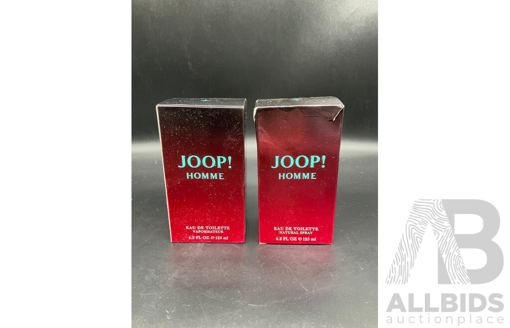 JOOP! HOMME 125ml Eau De Toilette - Lot of 2