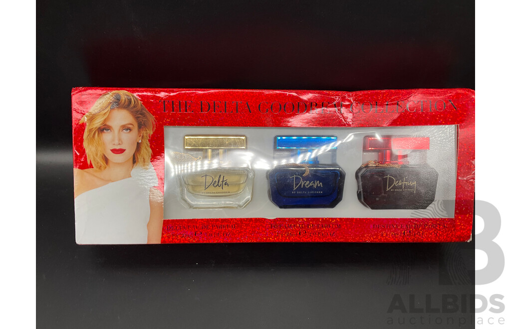 DELTA GOODREM Collection Gift Pack, ANNA SUI Lucky Wish 30ml Eau De Toilette, JACQUES BOGART Silver Scent 100ml Eau De Toilette - Lot of 3