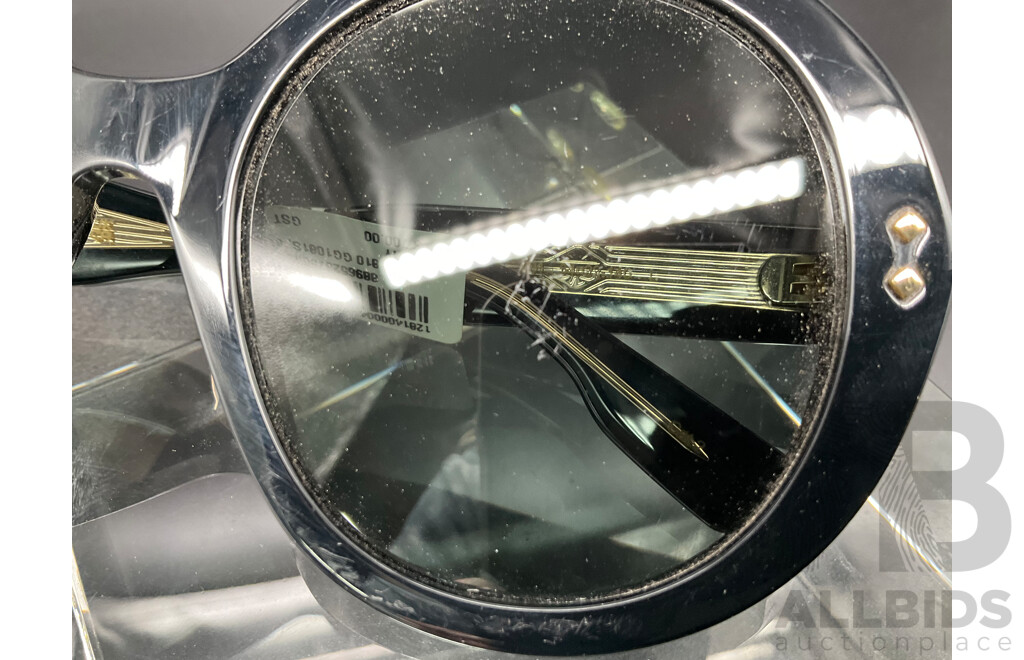 Sunglasses Black Round Branded Gucci