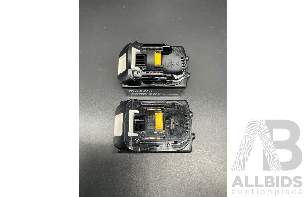 MAKITA  5.0Ah 18V Lithium Battery - Lot of 2