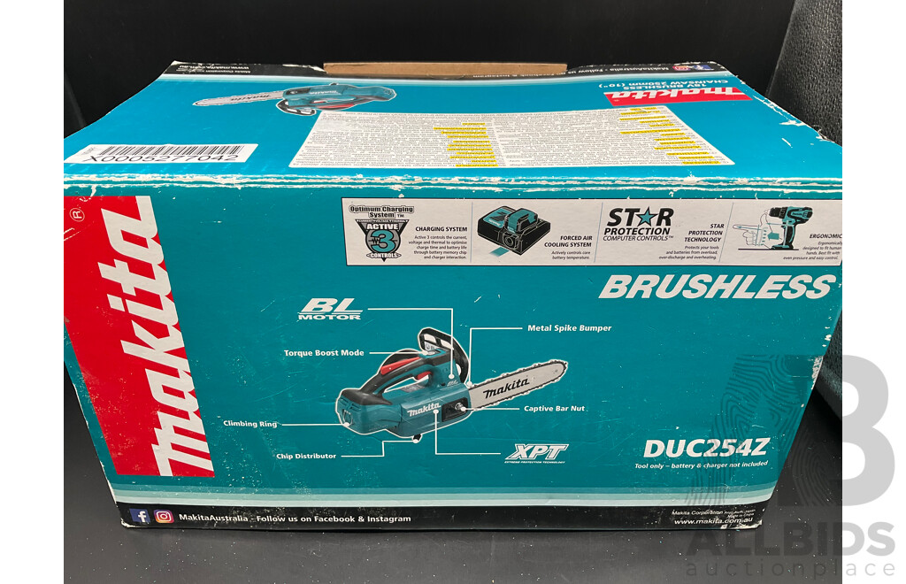 MAKITA 18V Brushless 250mm Chainsaw (DUC254Z) - Skin Only