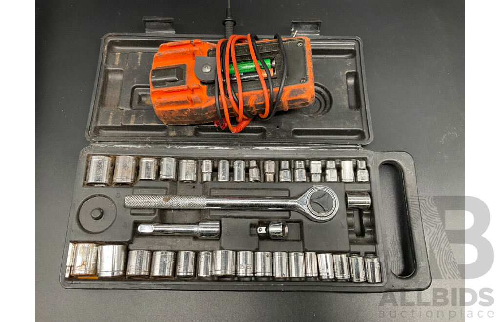 RYOBI Tool Bags with Tools and Hammer Drill with Battery