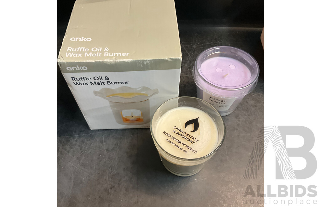 Assorted ANKO Household Items - Included Travel Bag, Candles,Caddy & More