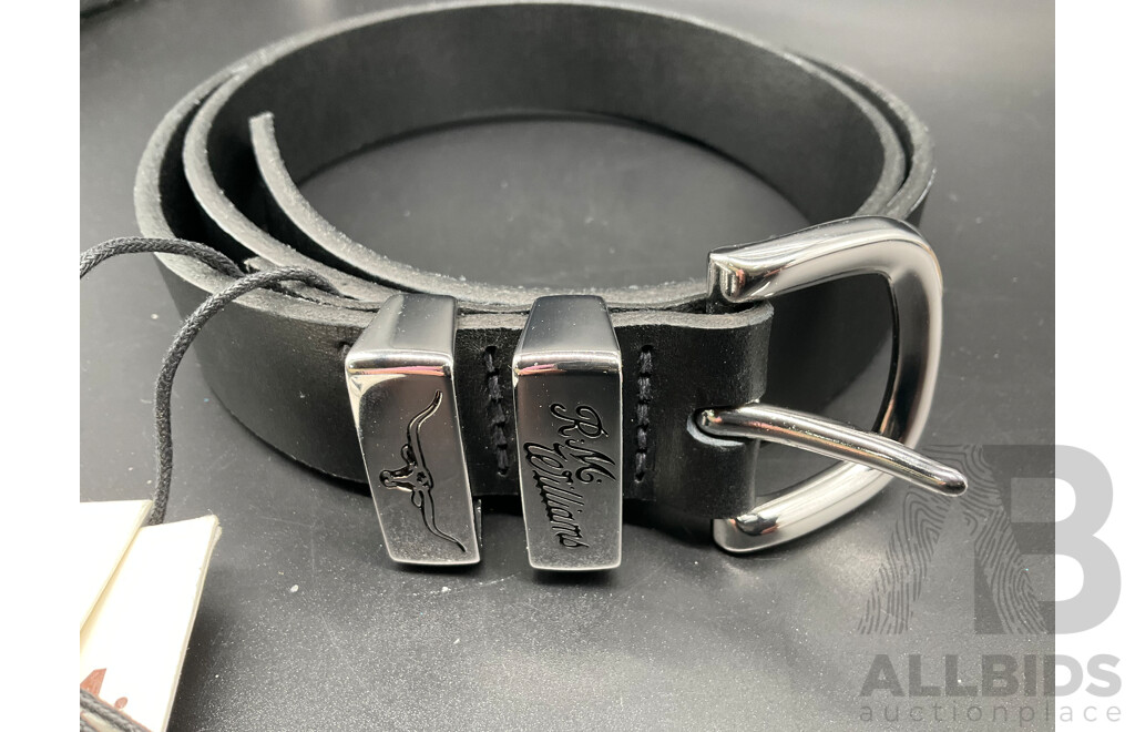 R.M. Williams Leather Belt, Belt Branded Gucci and Aldi Backpack - Lot of 3