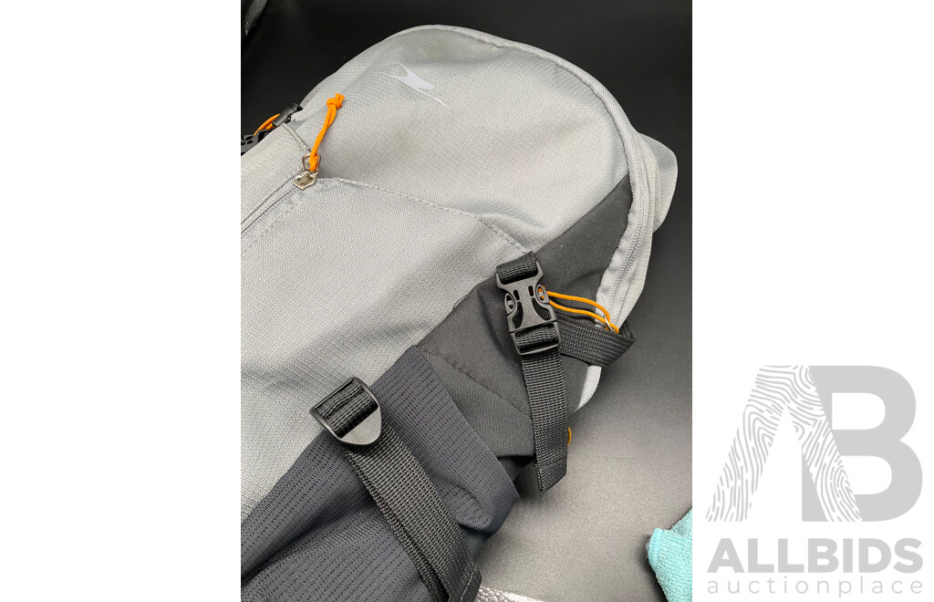 R.M. Williams Leather Belt, Belt Branded Gucci and Aldi Backpack - Lot of 3
