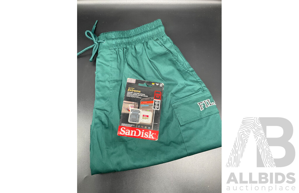 SanDisk 256GB and Fila Shorts  - Lot of 2
