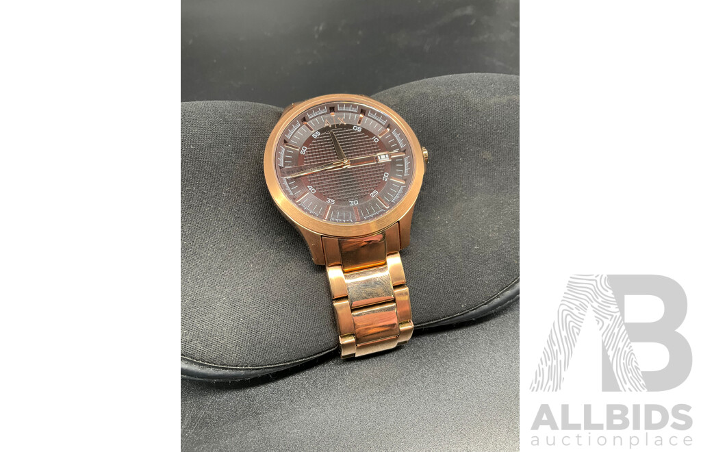 Three-hand Movement Watch with Date Display Branded ARMANI EXCHANGE