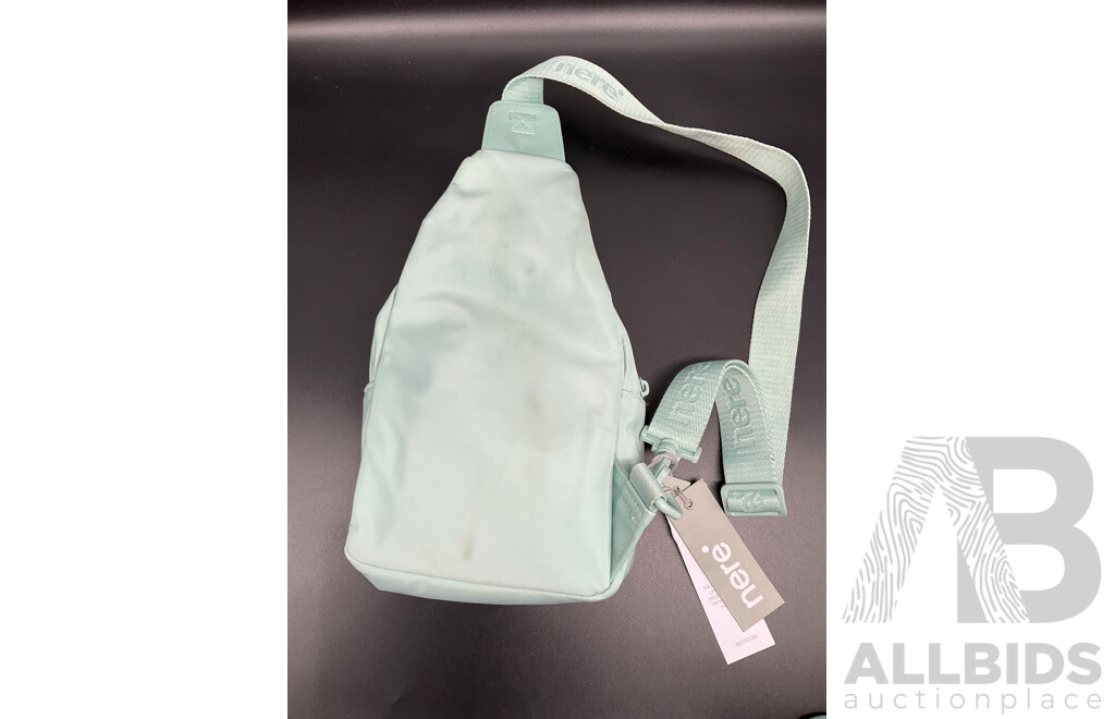 NERE Sling Backpack and Crossbody Bag, COTTON on Shorts - Lot of 3