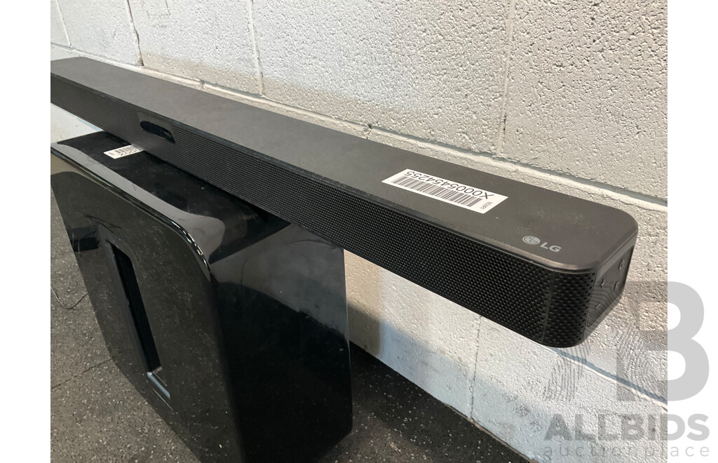LG Wireless Sound Bar (SN5Y) and SONOS SUB - Lot of 2