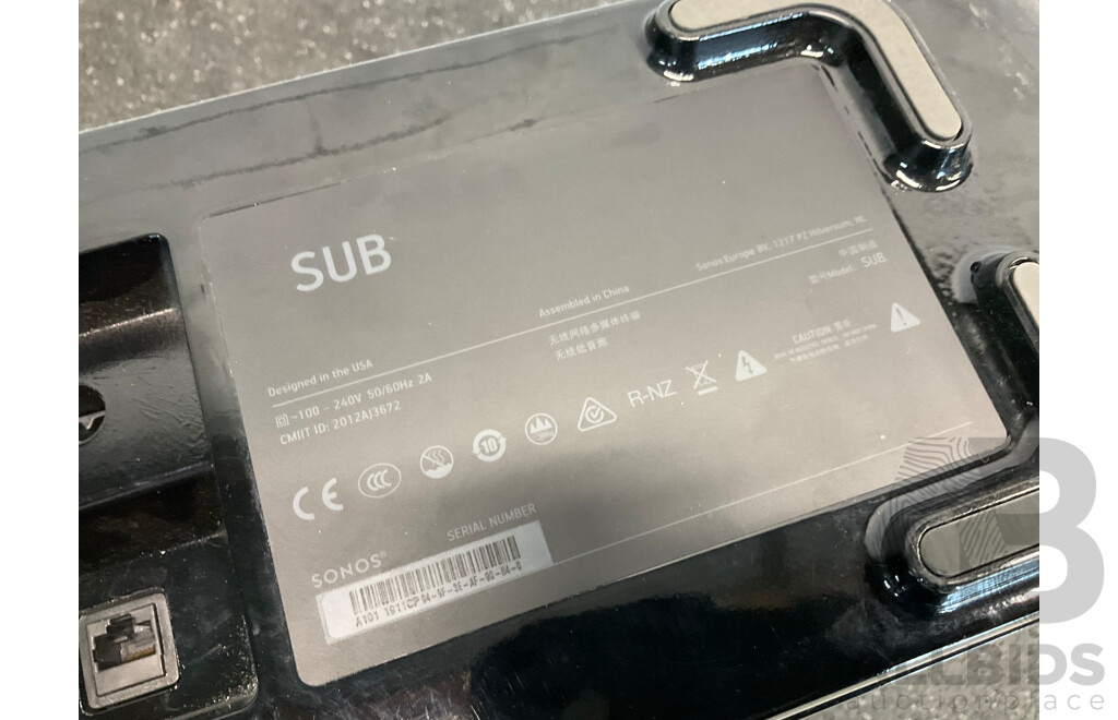 LG Wireless Sound Bar (SN5Y) and SONOS SUB - Lot of 2