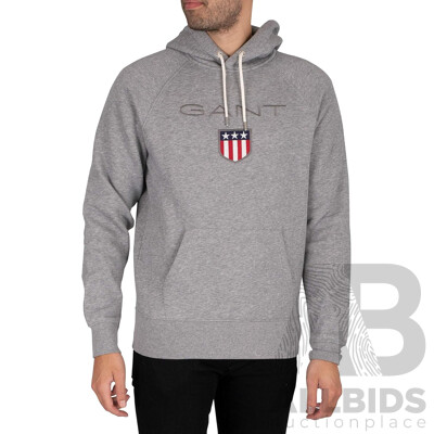 GANT Shield Grey  Men's Hoodie Size M - ORP $ 249