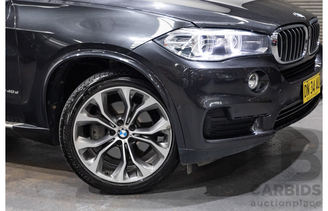 4/2014 BMW X5 Xdrive 40D F15 MY14 4d Wagon Sophisto Grey Metallic Twin Turbo Diesel 3.0L