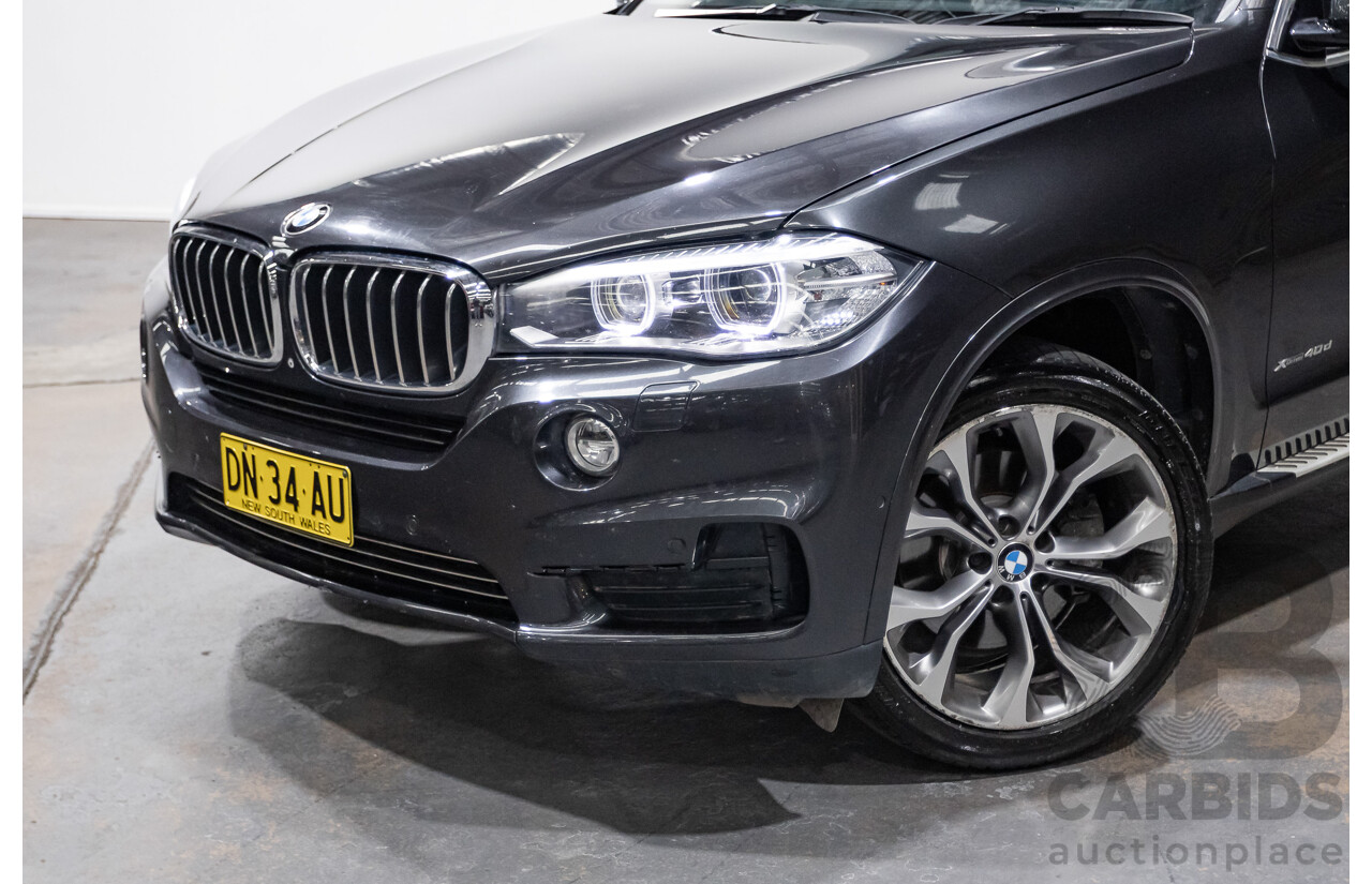 4/2014 BMW X5 Xdrive 40D F15 MY14 4d Wagon Sophisto Grey Metallic Twin Turbo Diesel 3.0L