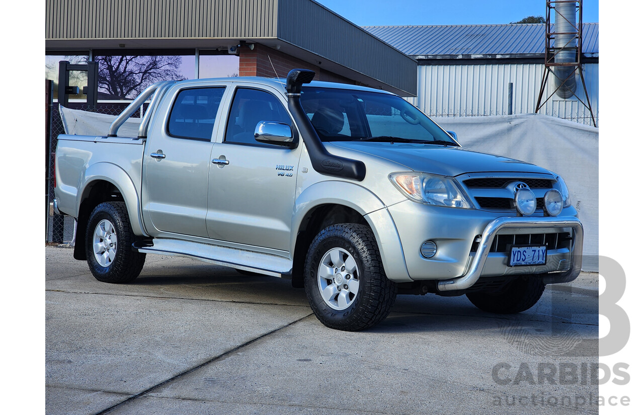 4/2005 Toyota Hilux SR5 (4x4) GGN25R Dual Cab P/Up Silver 4.0L