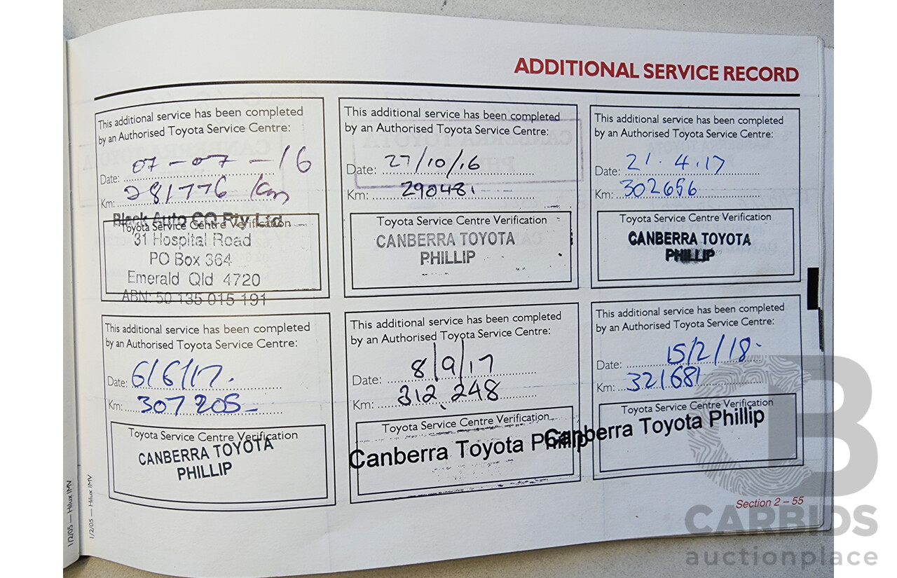 4/2005 Toyota Hilux SR5 (4x4) GGN25R Dual Cab P/Up Silver 4.0L