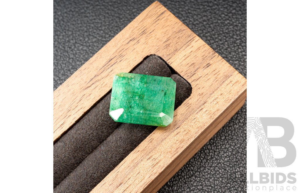 Emerald, Natural Unset Emerald Cut Gemstone, 7.66ct - with IGL&I Card