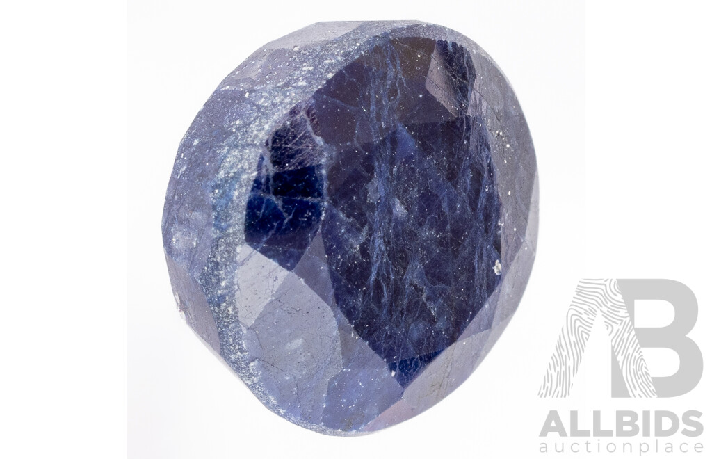 Sapphire, Natural Corundum Dark Blue Unset Round Cut Gemstone, 12.37ct - with IGL&I Card