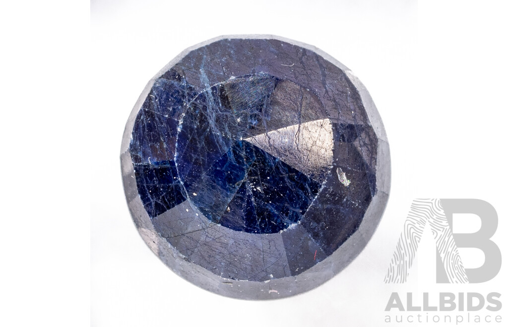Sapphire, Natural Corundum Dark Blue Unset Round Cut Gemstone, 12.37ct - with IGL&I Card
