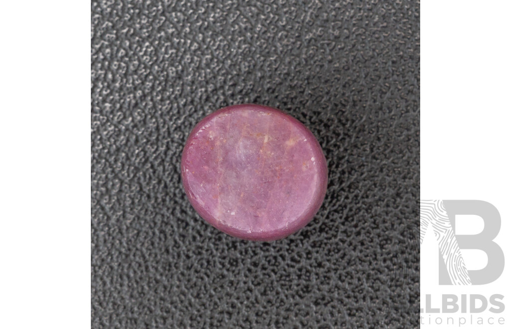 Ruby, Natural Star Unset Round Cabochon Gemstone, 6.8ct - with IGL&I Card