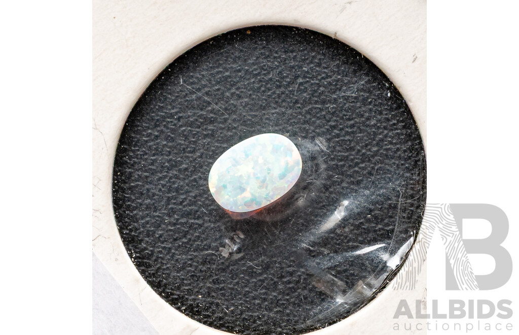Australian Opal, Natural Coober Pedy Unset Oval Cabochon Gemstone, 0.72ct