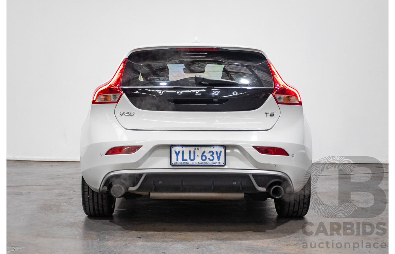 5/2015 Volvo V40 T5 R-Design M MY15 5d Hatchback White Turbo 2.0L