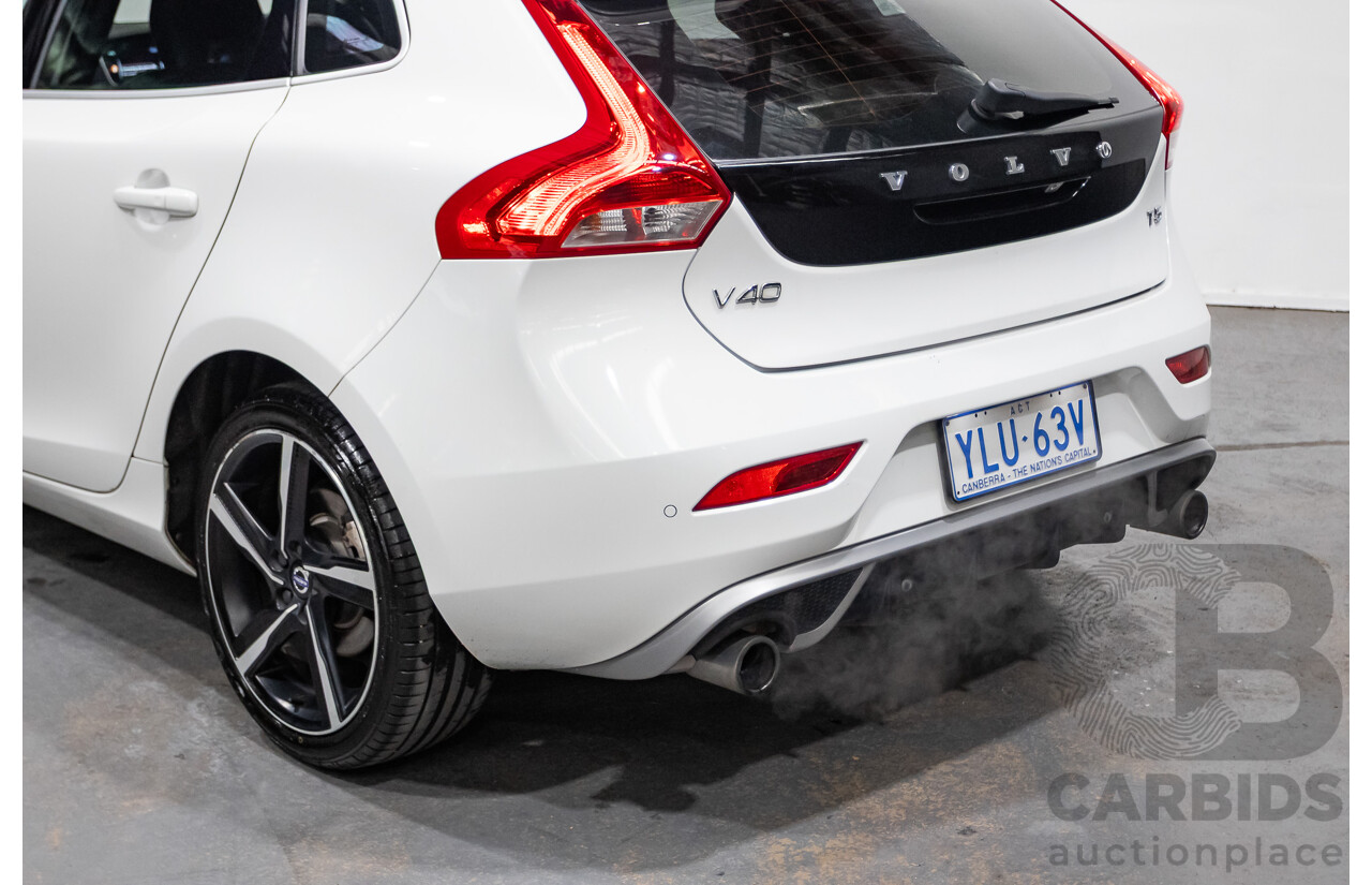5/2015 Volvo V40 T5 R-Design M MY15 5d Hatchback White Turbo 2.0L