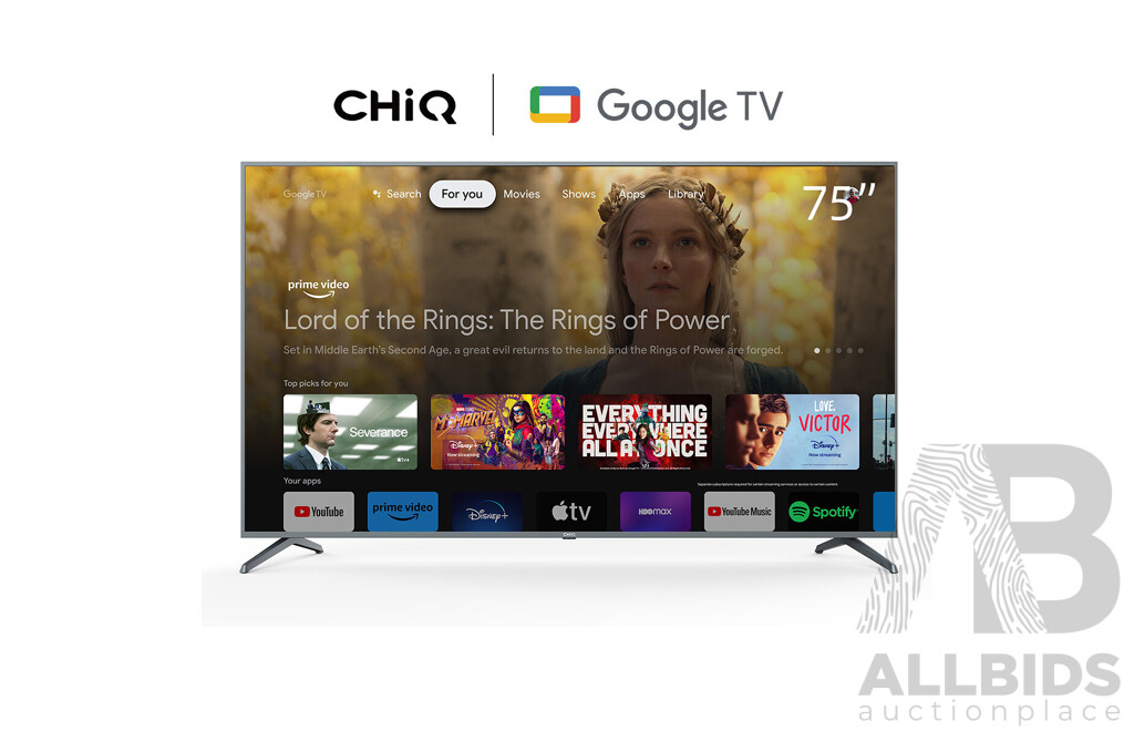 ChiQ 75-inch U75F8TG 4K UHD LED Google TV - ORP $1,999 - Brand New