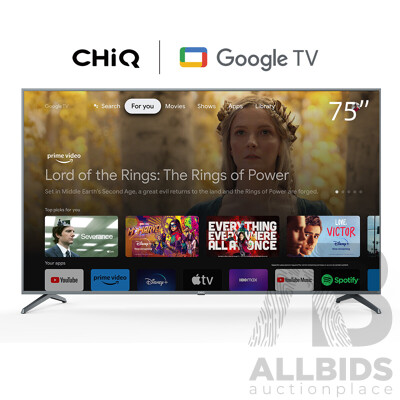 ChiQ 75-inch U75F8TG 4K UHD LED Google TV - RRP $1,195 - Brand New