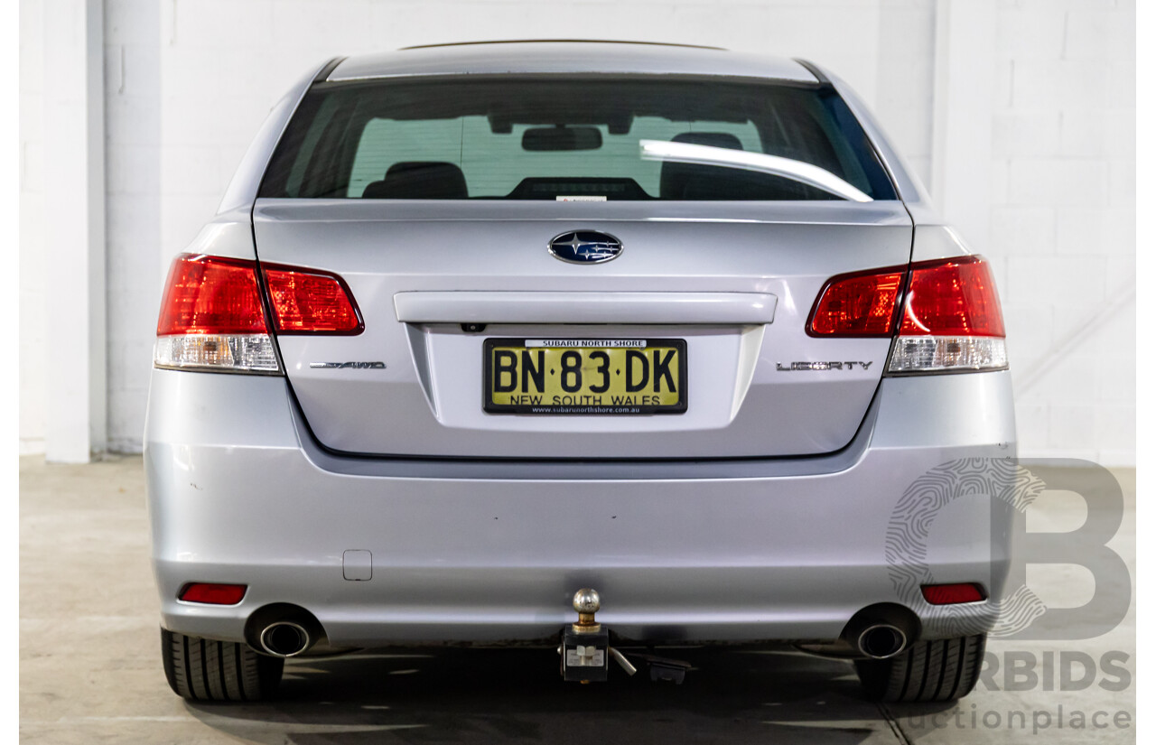 1/2012 Subaru Liberty 3.6R Premium MY12 4d Sedan Ice Silver Metallic 3.6L