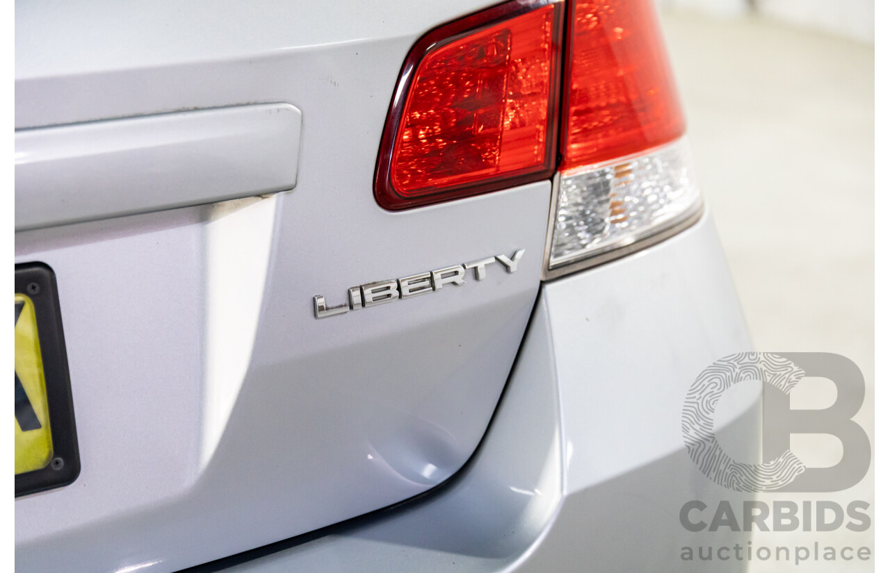 1/2012 Subaru Liberty 3.6R Premium MY12 4d Sedan Ice Silver Metallic 3.6L