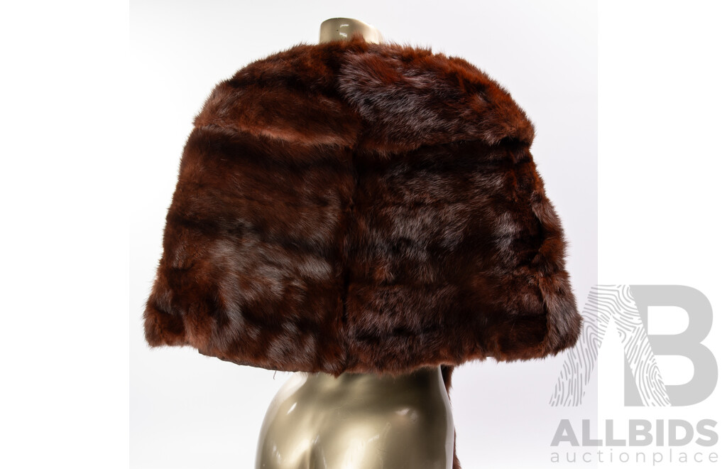 Vintage Mink Fur Cape by Farmers Exclusive Furs