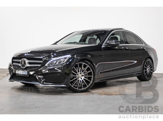 8/2015 Mercedes Benz C250 AMG Line W205 MY16 4d Sedan Obsidian Black Turbo 2.0L