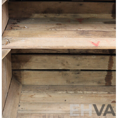 Rustic Timber Shelves on Castors
