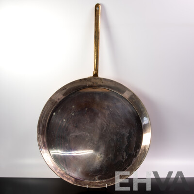 Large Heavy Copper Frying Pan Commemorating the Canberra Salon Culinaire Winners 1976 to 1993 on the Rear