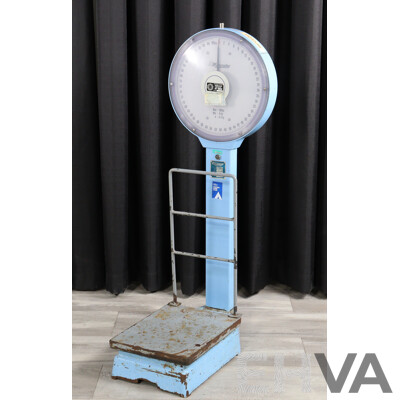 Set of Retro Mercury Floor Luggage Scales