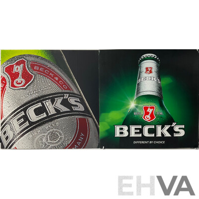 Two Corflute Beck’s Beer Posters
