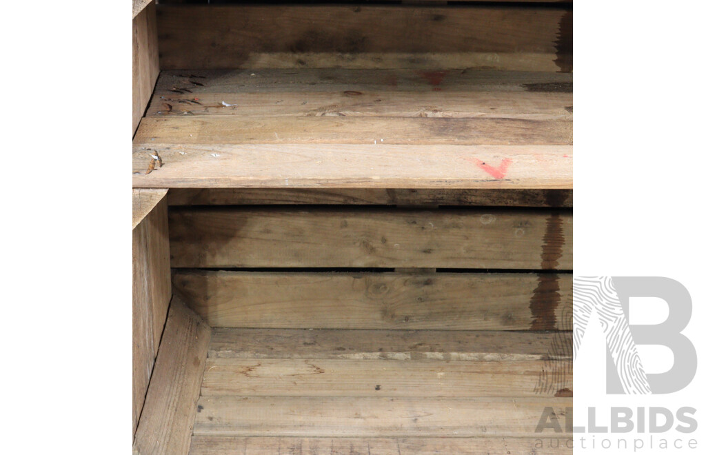 Rustic Timber Shelves on Castors