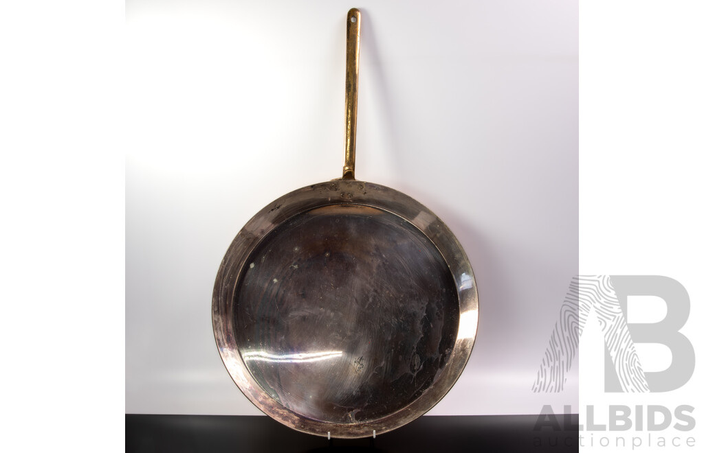 Large Heavy Copper Frying Pan Commemorating the Canberra Salon Culinaire Winners 1976 to 1993 on the Rear
