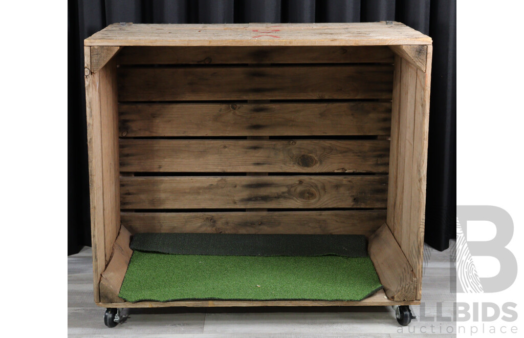 Rustic Open Timber Shelves on Castors